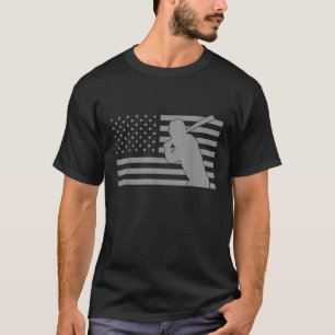 Baseball USA Flag Vintage American Flag Baseball T-Shirt