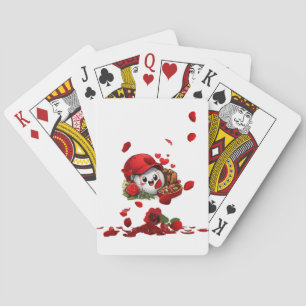 Baseball Valentine Cute Design Tote Bag Poker Cards