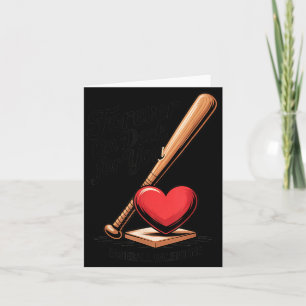 Baseball Valentine Forever On Deck For You Tee Card