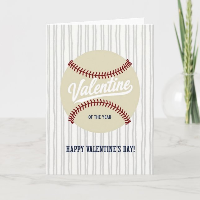 Baseball Valentine Of The Year Card (Front)