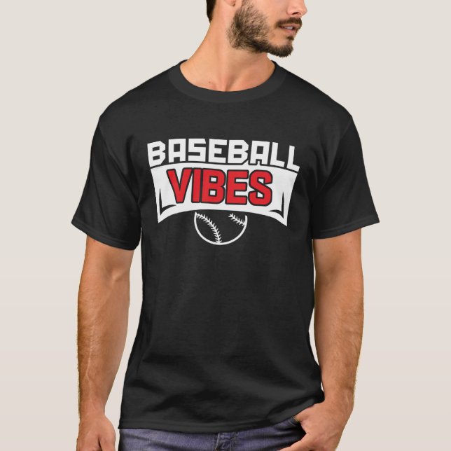 Baseball Vibes Baseball Coach Pitcher Batter Catch T-Shirt (Front)