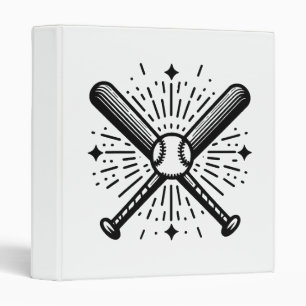 baseball vintage 3 ring binder