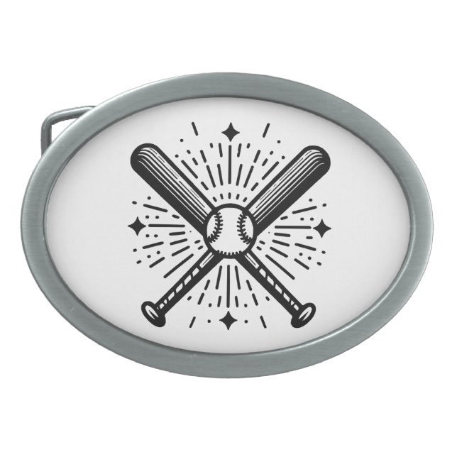 baseball vintage belt buckle (Front)