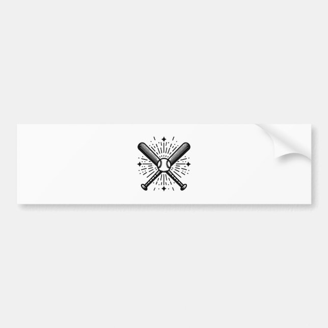 baseball vintage bumper sticker (Front)