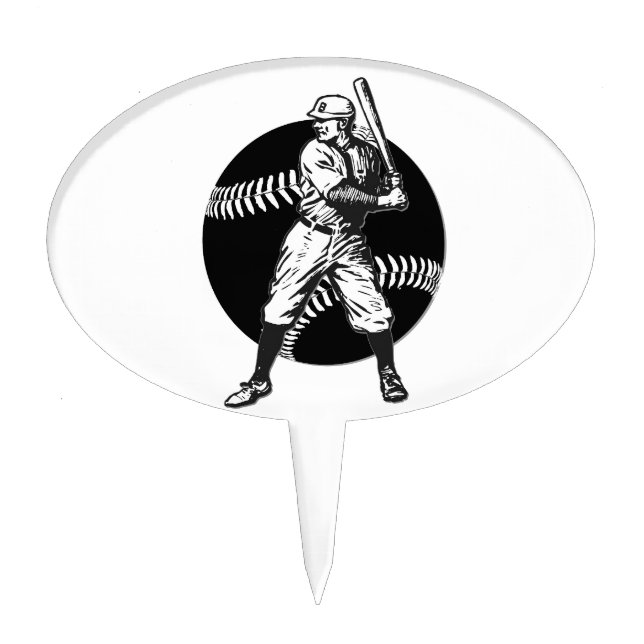 Baseball:Vintage Cake Topper (Front)