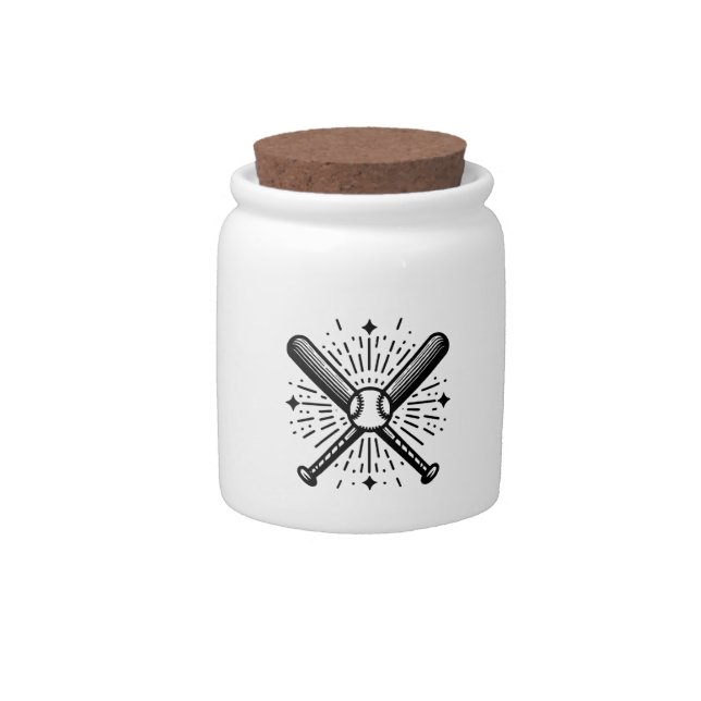 baseball vintage candy jar (Front)
