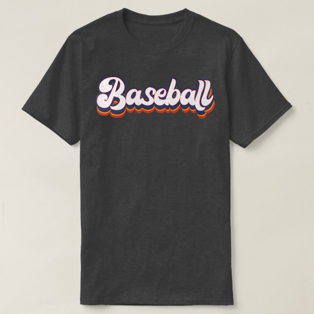 Baseball Vintage Lettering  T-Shirt (Design Front)