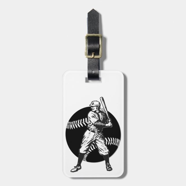 Baseball:Vintage Luggage Tag (Front Vertical)