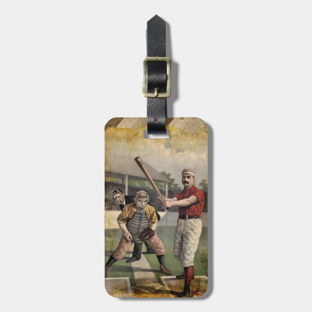 Baseball:Vintage Luggage Tag (Front Vertical)