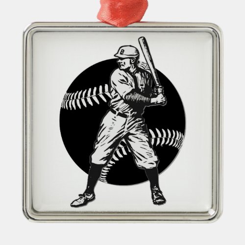 BaseballVintage Metal Ornament