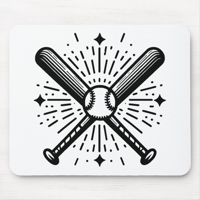 baseball vintage mouse pad (Front)