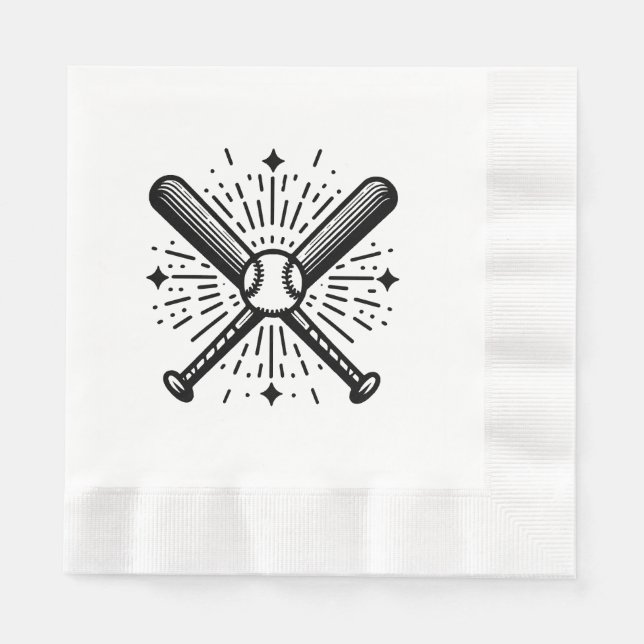 baseball vintage napkins (Front)