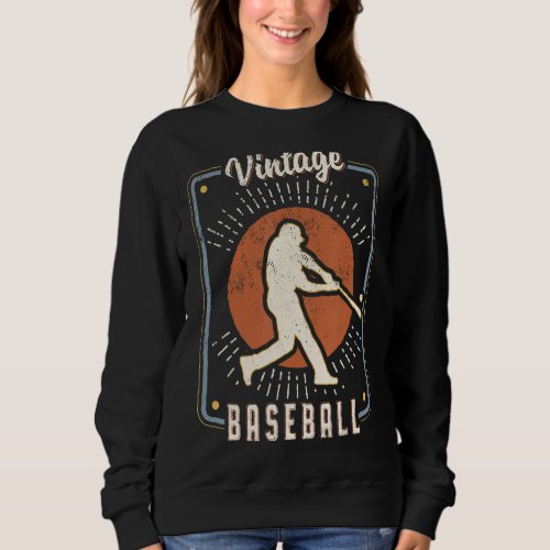 Baseball Vintage Retro Classic Sport Love Sweatshirt