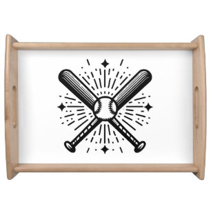 baseball vintage serving tray