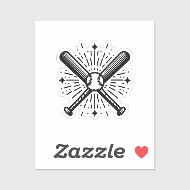 baseball vintage sticker (Sheet)