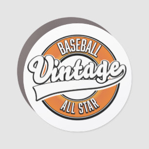 Baseball vintage style logo. car magnet