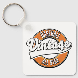 Baseball vintage style logo. keychain