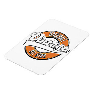 Baseball vintage style logo. magnet