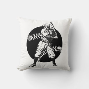 Baseball:Vintage Throw Pillow