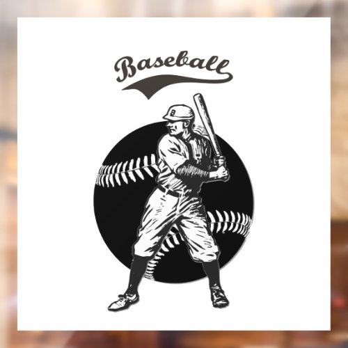 BaseballVintage Window Cling Sticker