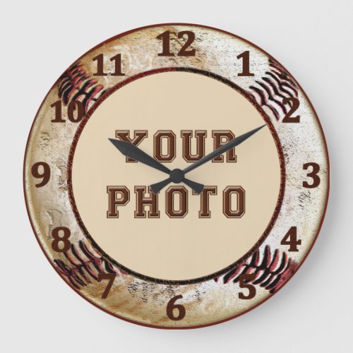 Baseball Wall CLOCKS with YOUR PHOTO