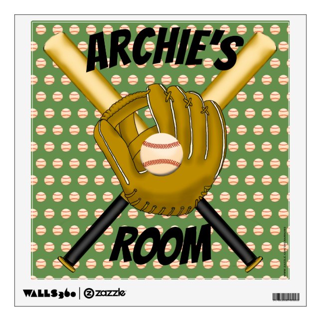 Baseball Wall Decal (Front)