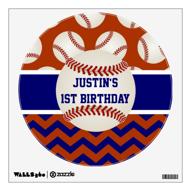 Baseball Wall Poster Decal (Front)
