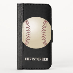 Baseball Wallet Case with Name