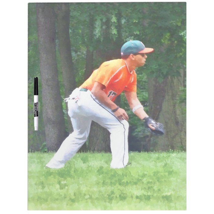 Baseball   Warming Up Before the Game Dry Erase Board