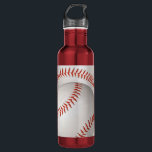 Baseball Water Bottle<br><div class="desc">Keep your water or sports drink cold in this stainless steel baseball water bottle. You can add your name/number if you want. Available in all styles and options. Makes a great gift. This image also appears on other items and can be found in my store. Images/photography and designs are created...</div>