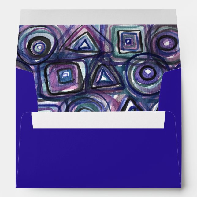 BASEBALL WATERCOLOR Bar Mitzvah Invitation Envelope (Back (Bottom))