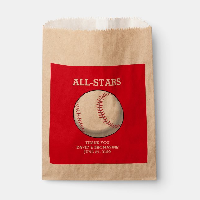 Baseball Wedding Favor Bags (Front)