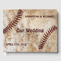Baseball Wedding Guest Book, Personalized