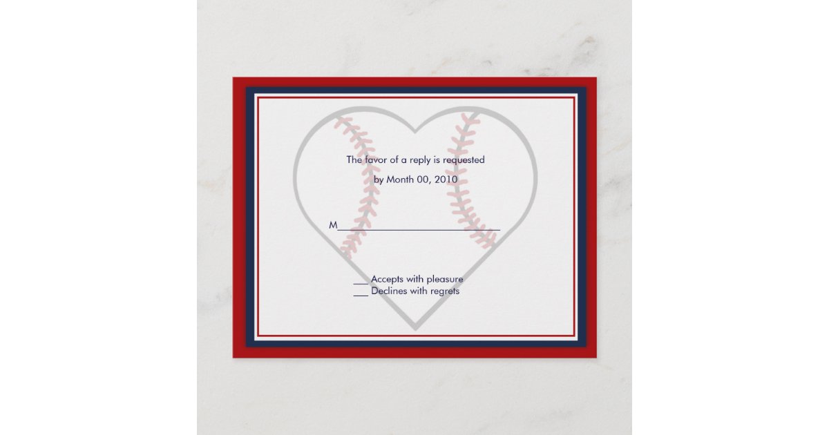 Baseball Wedding Invitation Reply Cards Zazzle Com