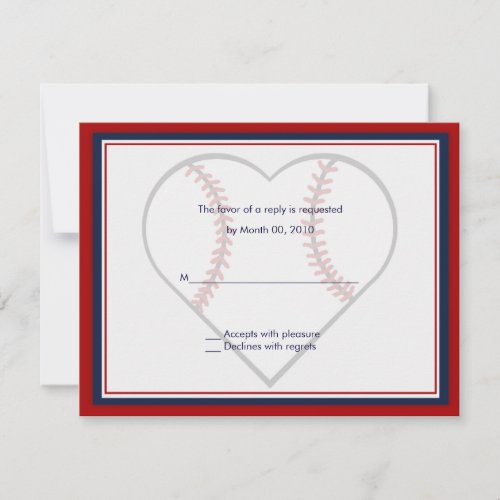Baseball Wedding Invitation reply cards