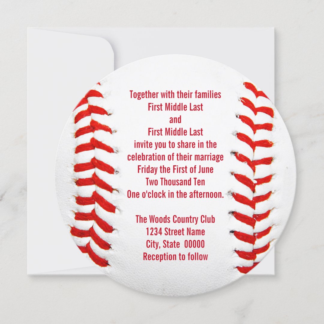 Baseball Wedding Invitations Zazzle