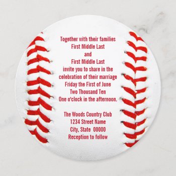 Baseball Wedding Invitations by CarriesCamera at Zazzle