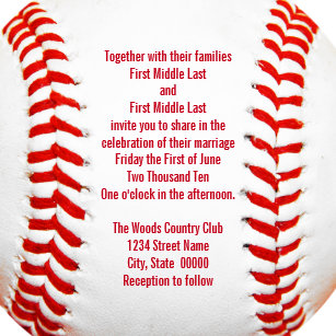Baseball Wedding Invitations Zazzle Baseball Wedding Invitations