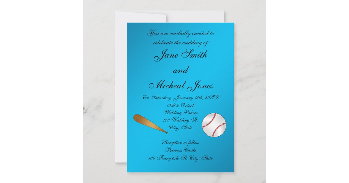 Baseball wedding invitations Zazzle