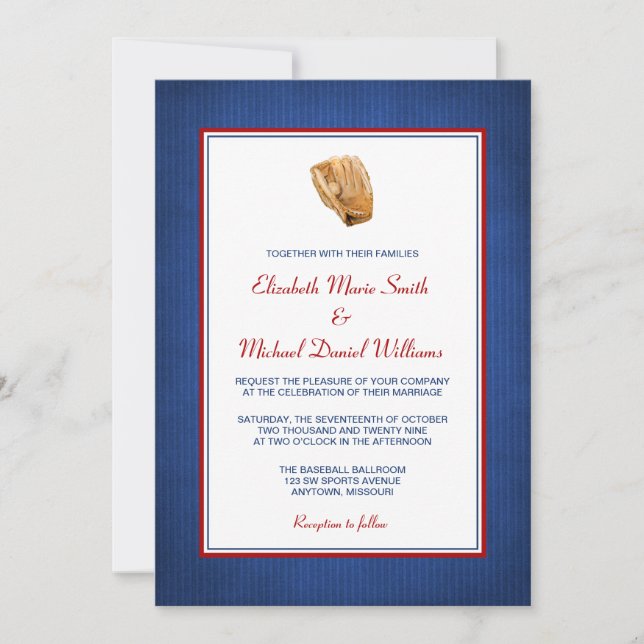 Baseball Wedding Invitations (Front)