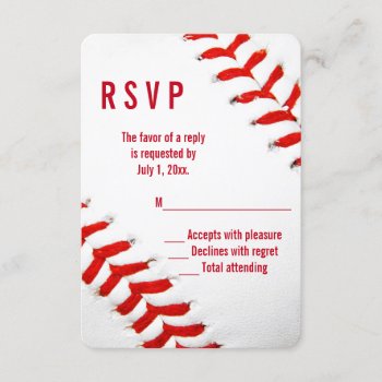 Baseball Wedding Rsvp by CarriesCamera at Zazzle