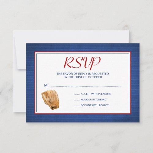 Baseball Wedding RSVP Response Card