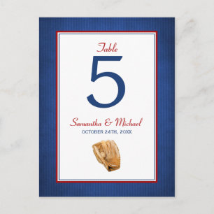 Baseball Wedding Table Number