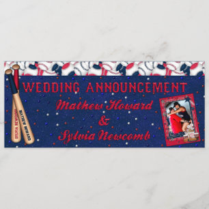 Baseball Wedding Ticket Invite-Custom HOWARD Invitation