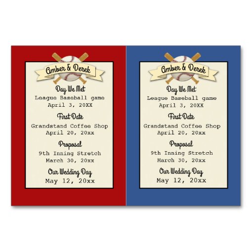 Baseball Wedding Trading Cards Zazzle