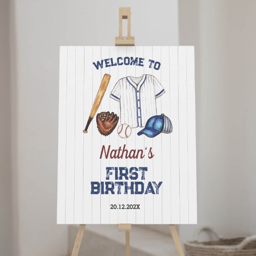 Baseball Welcome Sign Birthday Party