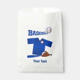Baseball  - White Favor Bags
