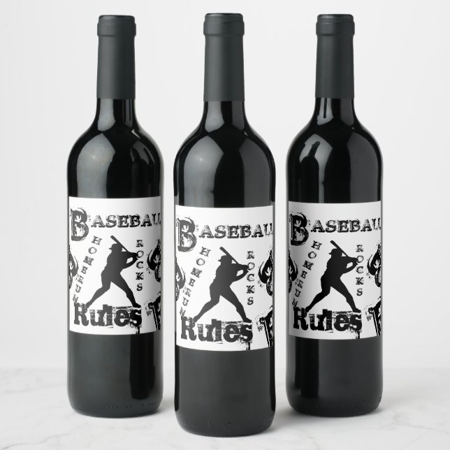Baseball Wine Label (Bottles)