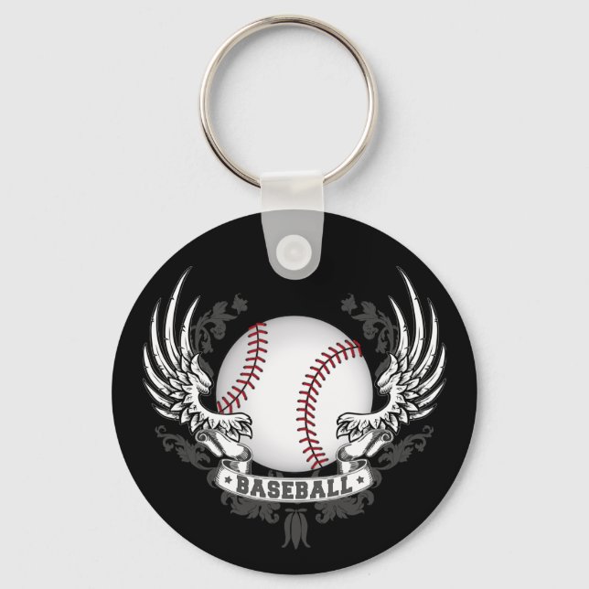 Baseball Wings Keychain (Front)