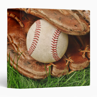 Baseball with an Old Mitt 1.5" Photo Album 3 Ring Binder